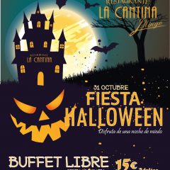 Cena de Halloween, pusimos el cartel de COMPLETO