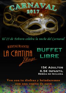 Cena de Carnaval Restaurante Colmenar de Oreja La Cantina de J. Mingo