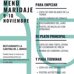 Menú Especial Día Enoturismo
